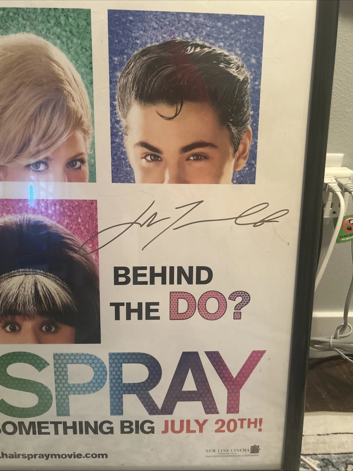 Vintage Hairspray signed movie Poster John Travolta. 2007 Limited Run, изображение 2