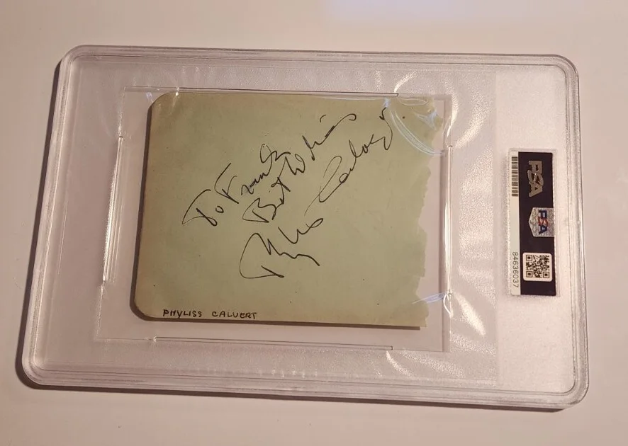 Cedric Hardwicke Phyllis Calvert PSA DNA Autograph Signed Auto Actor Actress 30s, изображение 3