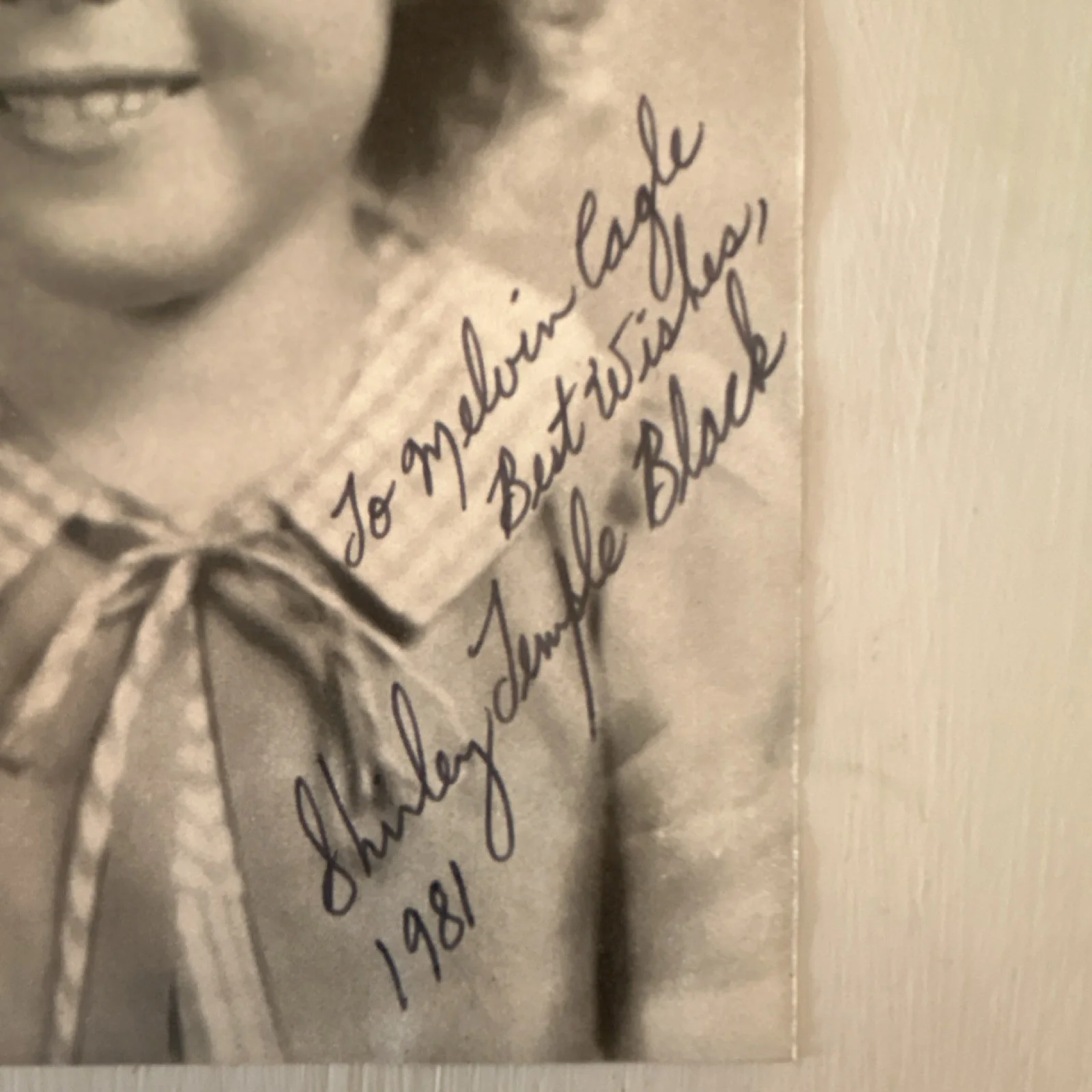 Shirley Temple Black — Shirley Temple Black Signed Original 8x10 Movie Photograph 1981 Autograph, изображение 2
