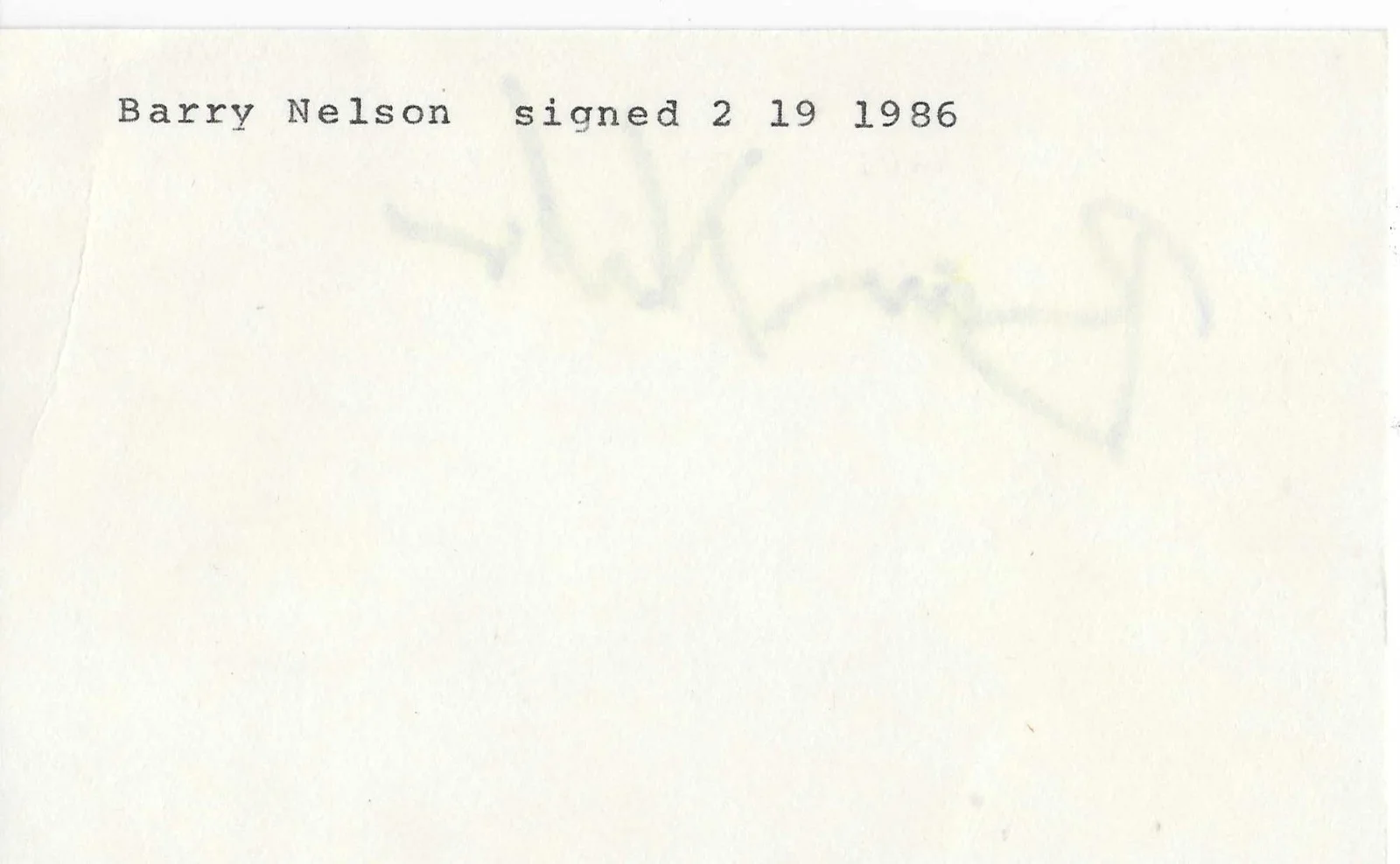 Barry Nelson — signed card BARRY NELSON as JAMES BOND in Casino Royale First JAMES BOND .. COA, изображение 3