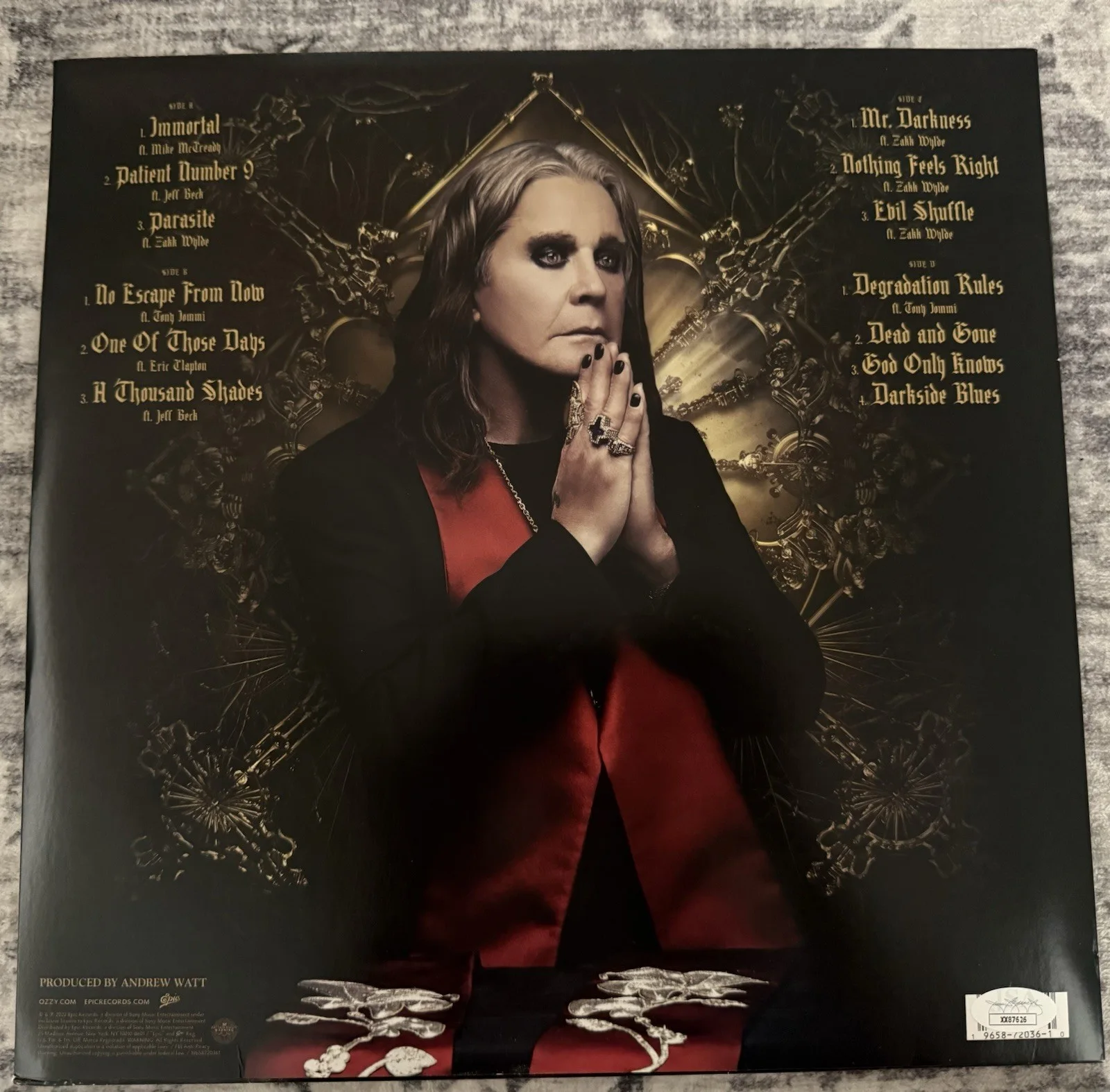 Ozzy Osbourne Signed Patient Number 9 Vinyl JSA COA LOA LEGEND RIP, изображение 2