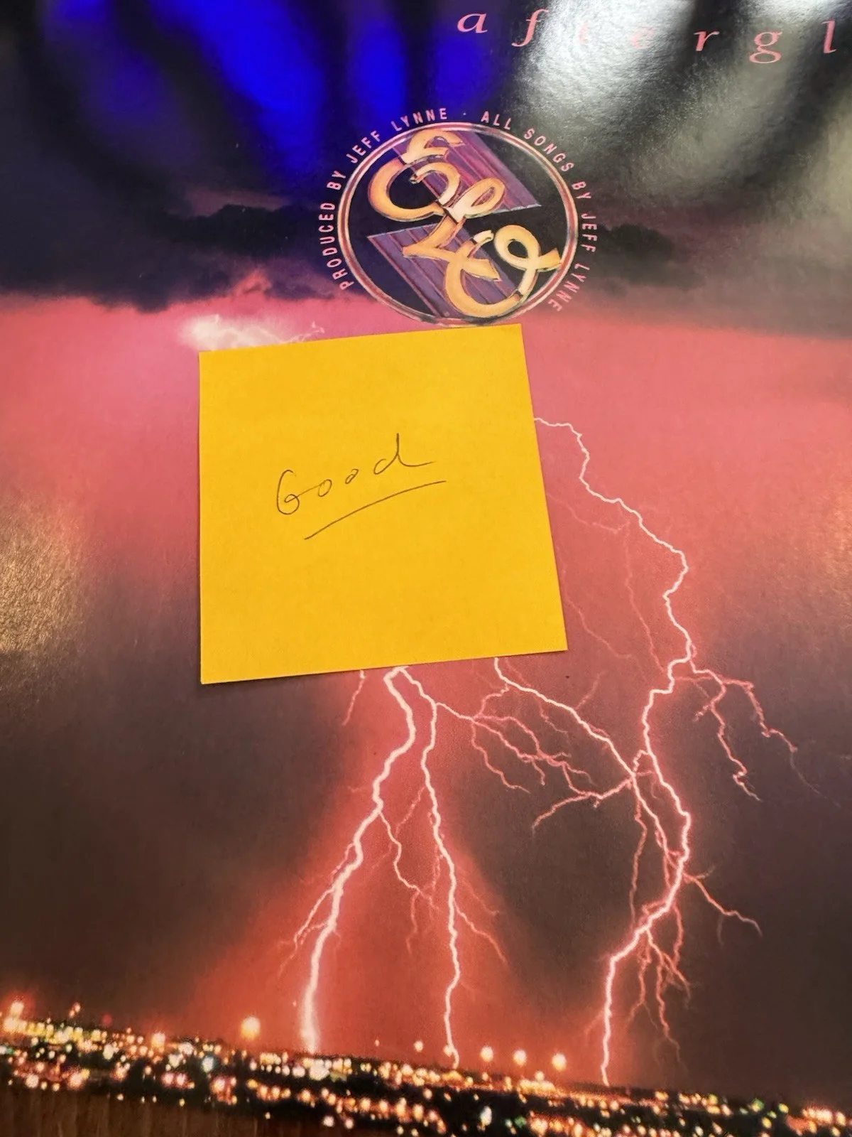 ELO Electric Light Orchestra Afterglow Epic Record INSERT only 1990 GOOD COND, image 4