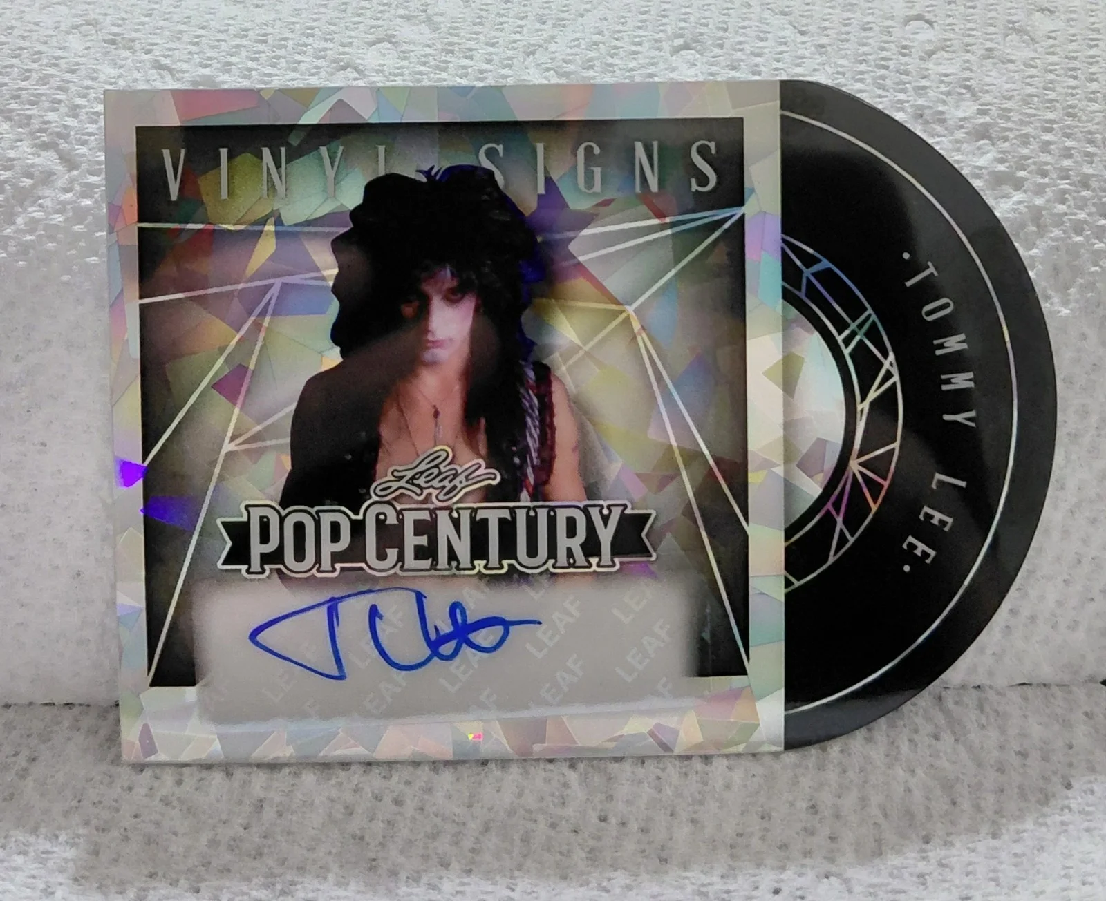 2025 POP CENTURY METAL. TOMMY LEE AUTOGRAPH. VINYL SIGNS. SILVER CRYSTAL. 1/5., изображение 3