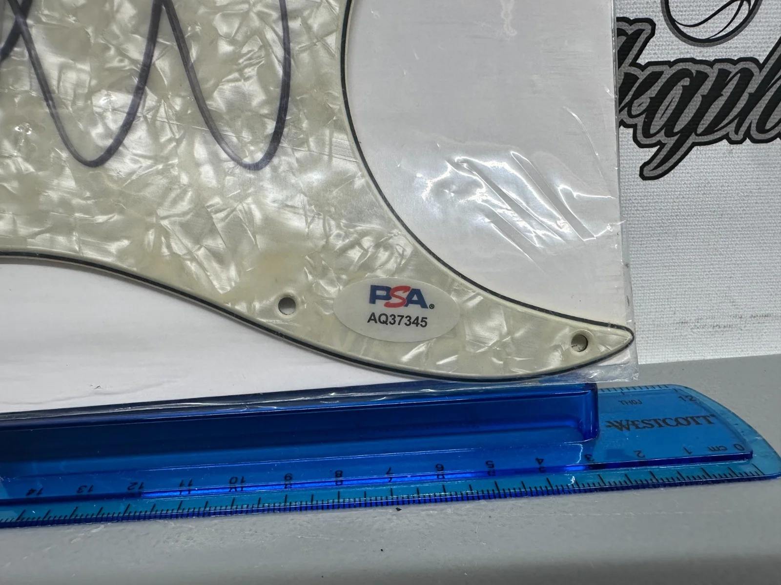 MIKE MCCREADY PEARL JAM SIGNED AUTOGRAPHED STRAT GUITAR PICK GUARD-PSA DNA COA, image 4