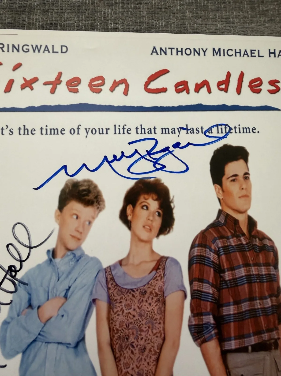 Molly Ringwald, Anthony Michael Hall — Sixteen Candles Poster Signed by Molly Ringwald & Anthony Michael Hall – w/COA, image 3