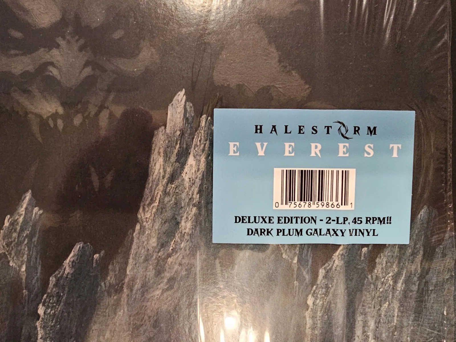 Halestorm Signed Autographed Everest Art Card + Sealed Dark Plum Vinyl, изображение 2