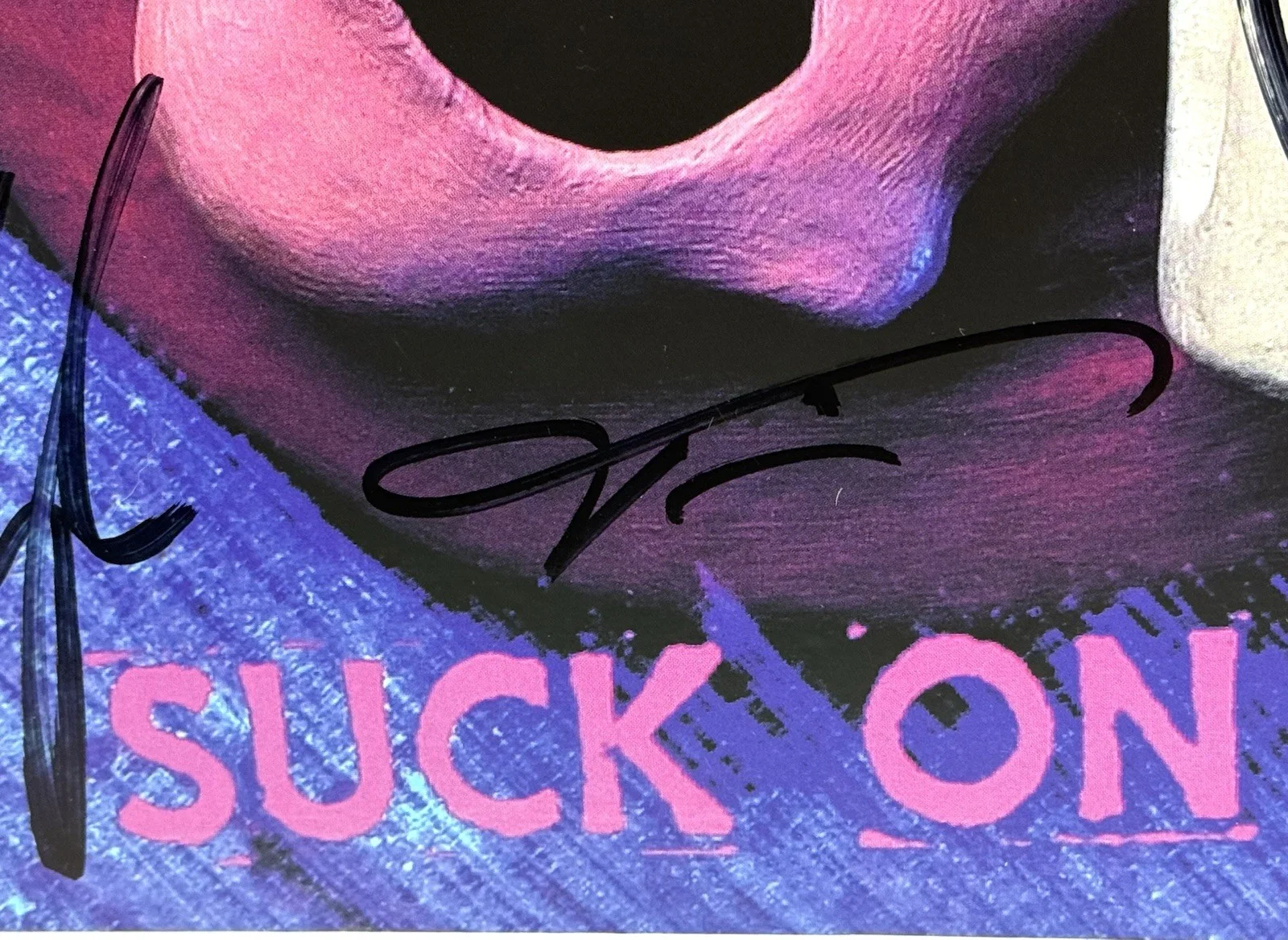Primus signed Album Suck on This lp vinyl group Les Claypool Larry Tim beckett, image 4