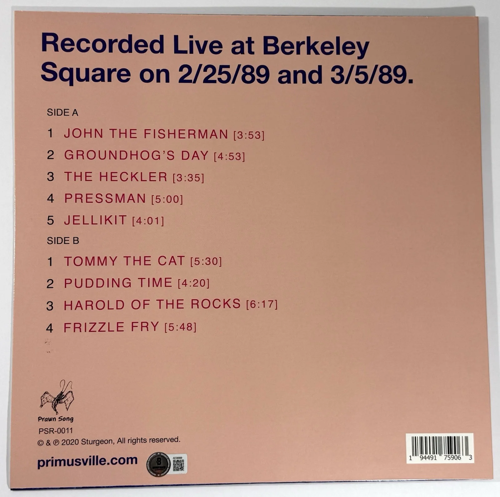 Primus signed Album Suck on This lp vinyl group Les Claypool Larry Tim beckett, image 5