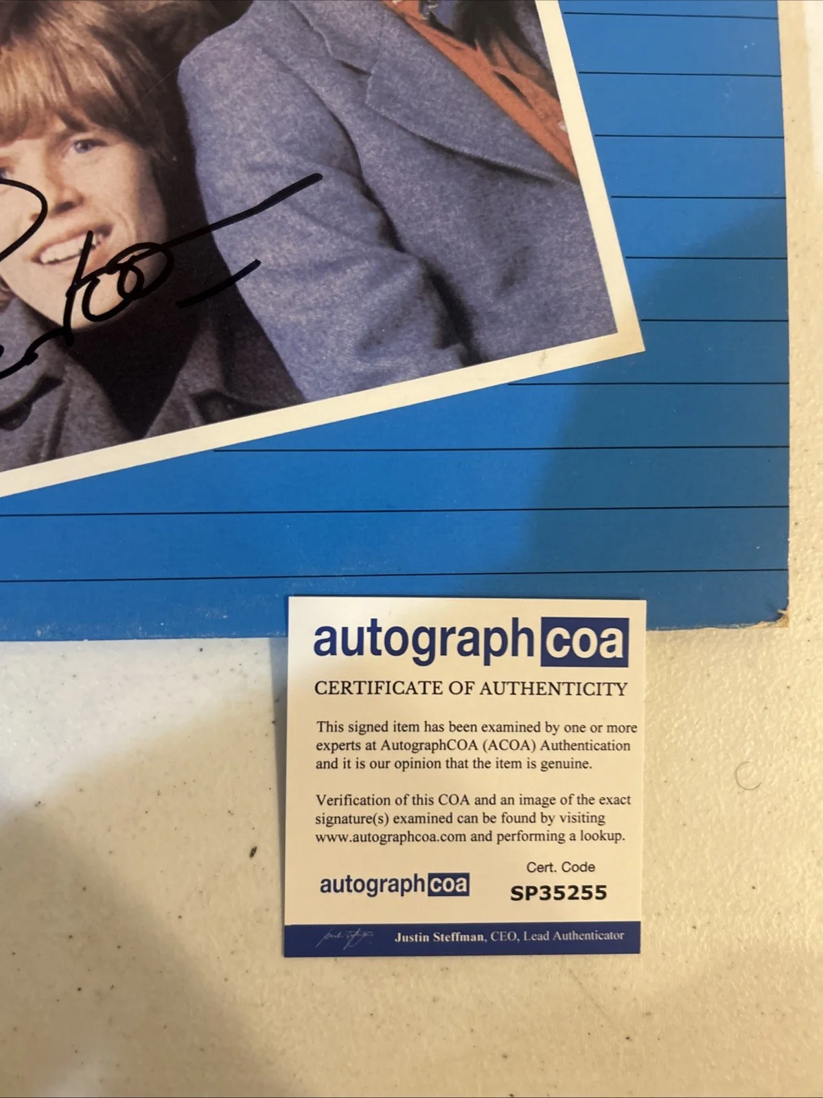 PETER NOONE SIGNED AUTOGRAPH VINYL ALBUM ACOA HERMANS HERMITS SUPER HITS, изображение 5