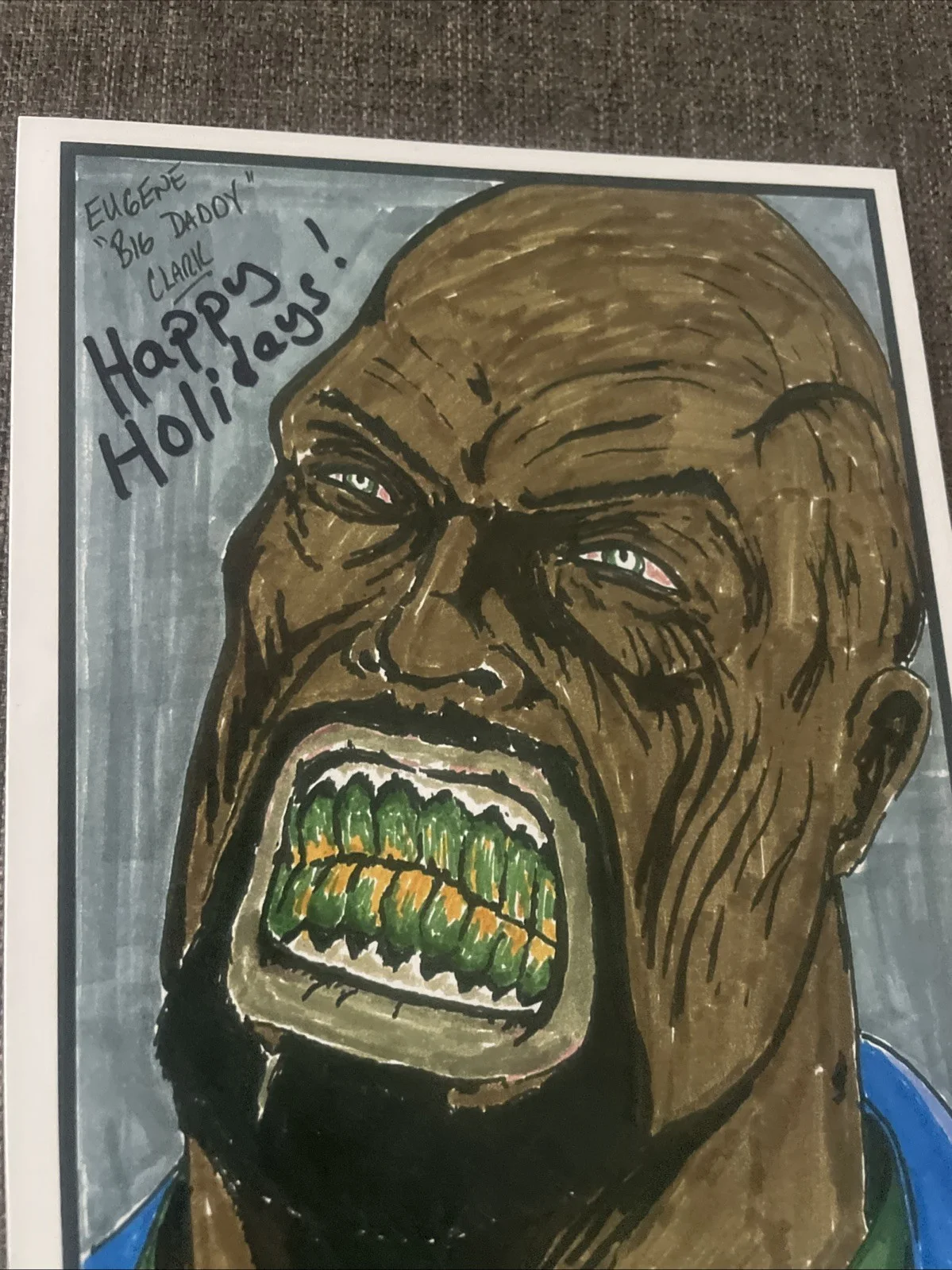 Eugene Clark — Land of the Dead Big Daddy Eugene Clark Signed 5x7 Autograph 2015, изображение 2