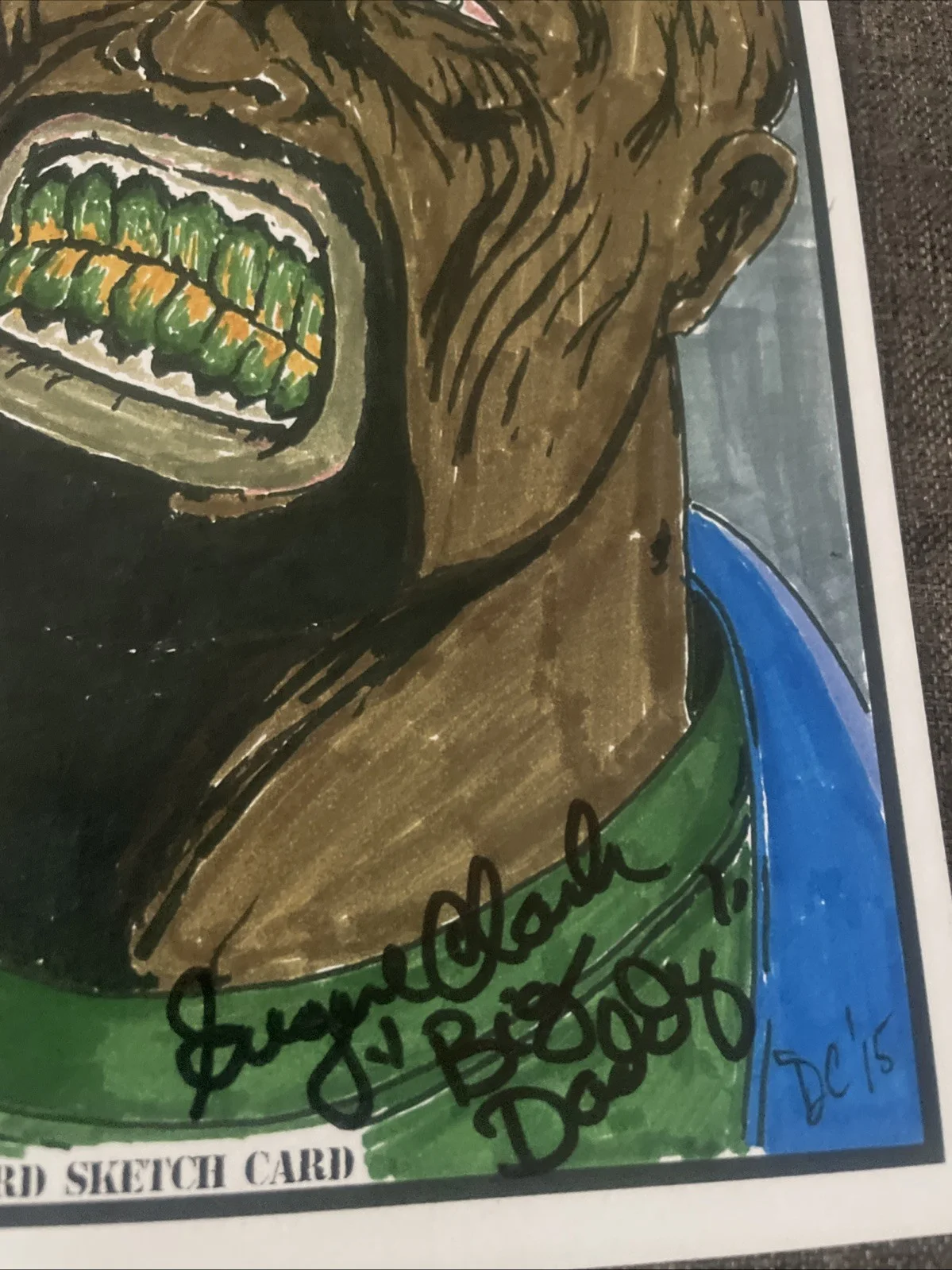 Eugene Clark — Land of the Dead Big Daddy Eugene Clark Signed 5x7 Autograph 2015, изображение 3