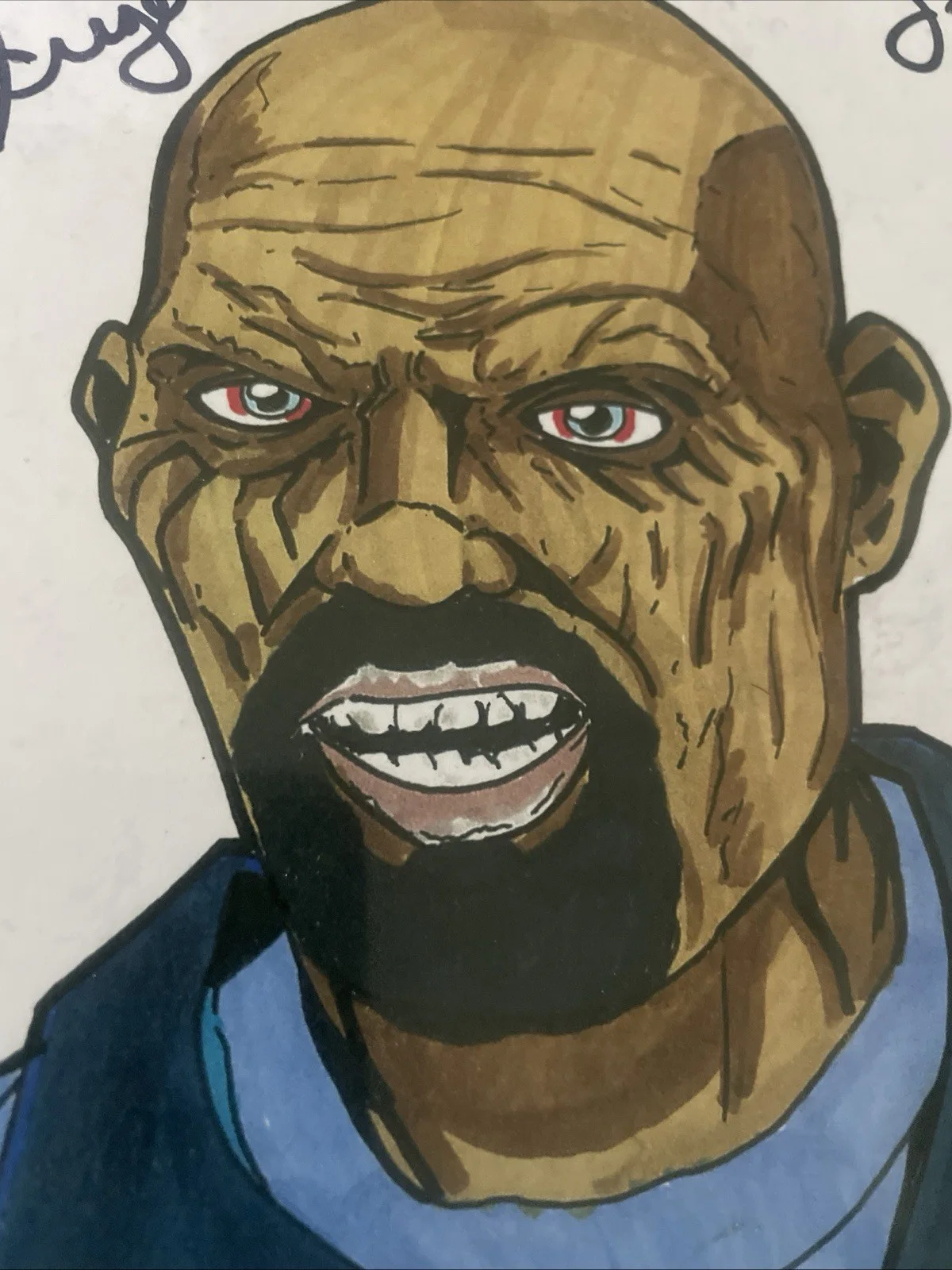 Eugene Clark — Land of the Dead Big Daddy Eugene Clark Signed 5x7 Autograph 2015, image 2