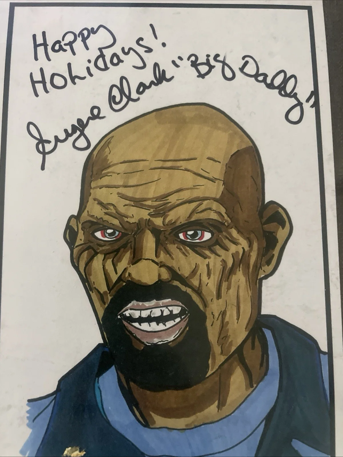 Eugene Clark — Land of the Dead Big Daddy Eugene Clark Signed 5x7 Autograph 2015, image 3