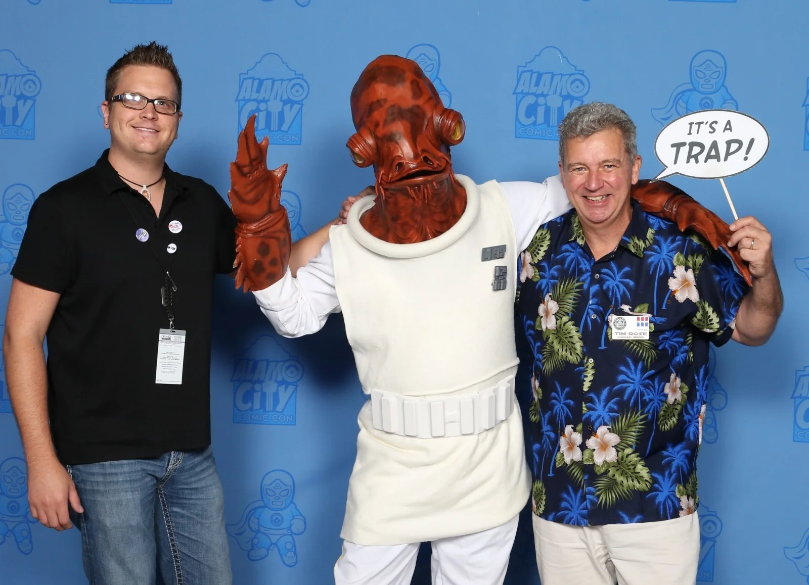Caroline Blakiston, Tim Rose — Star Wars- Mon Mothma & Admiral Ackbar 8x10 signed by Blakiston & Rose JSA COA, image 3