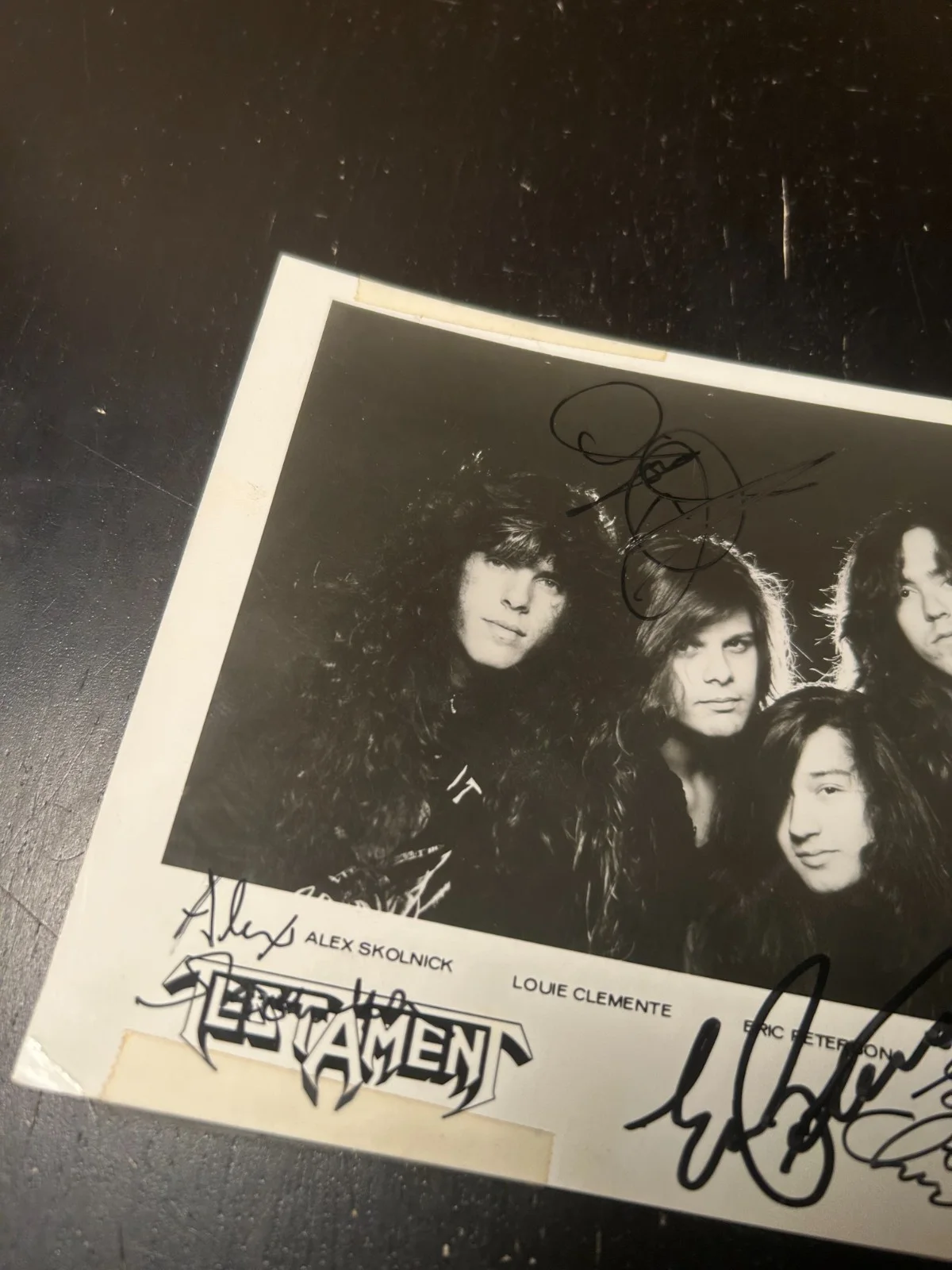 TESTAMENT Signed Promo Photo Signatures All Members Autographed Heavy Metal, изображение 2