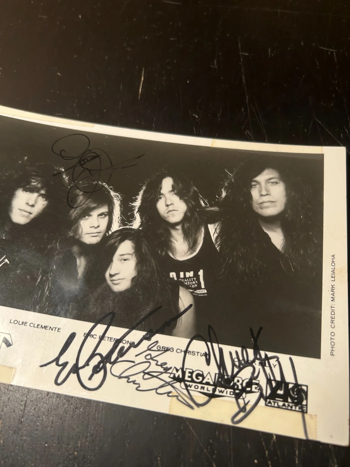 TESTAMENT Signed Promo Photo Signatures All Members Autographed Heavy Metal, изображение 3