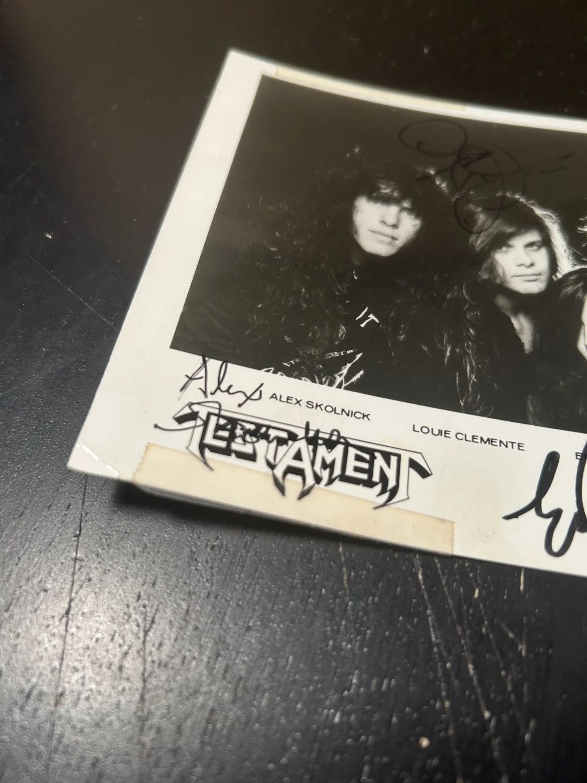 TESTAMENT Signed Promo Photo Signatures All Members Autographed Heavy Metal, изображение 5