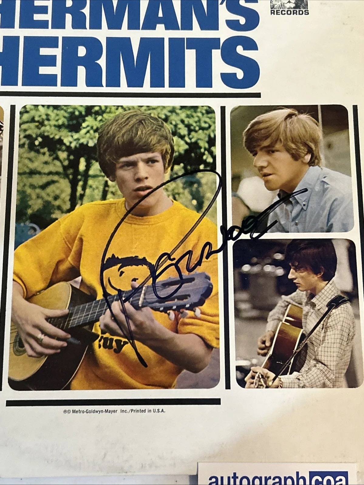 PETER NOONE SIGNED AUTOGRAPH VINYL ALBUM ACOA HERMANS HERMITS HOLD ON!, image 4