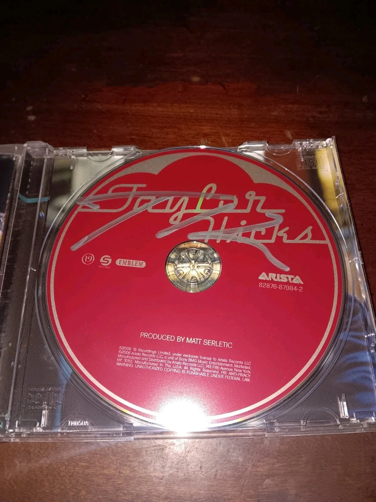 Taylor Hicks Autographed CD Signed Twice Arista 2006, image 2