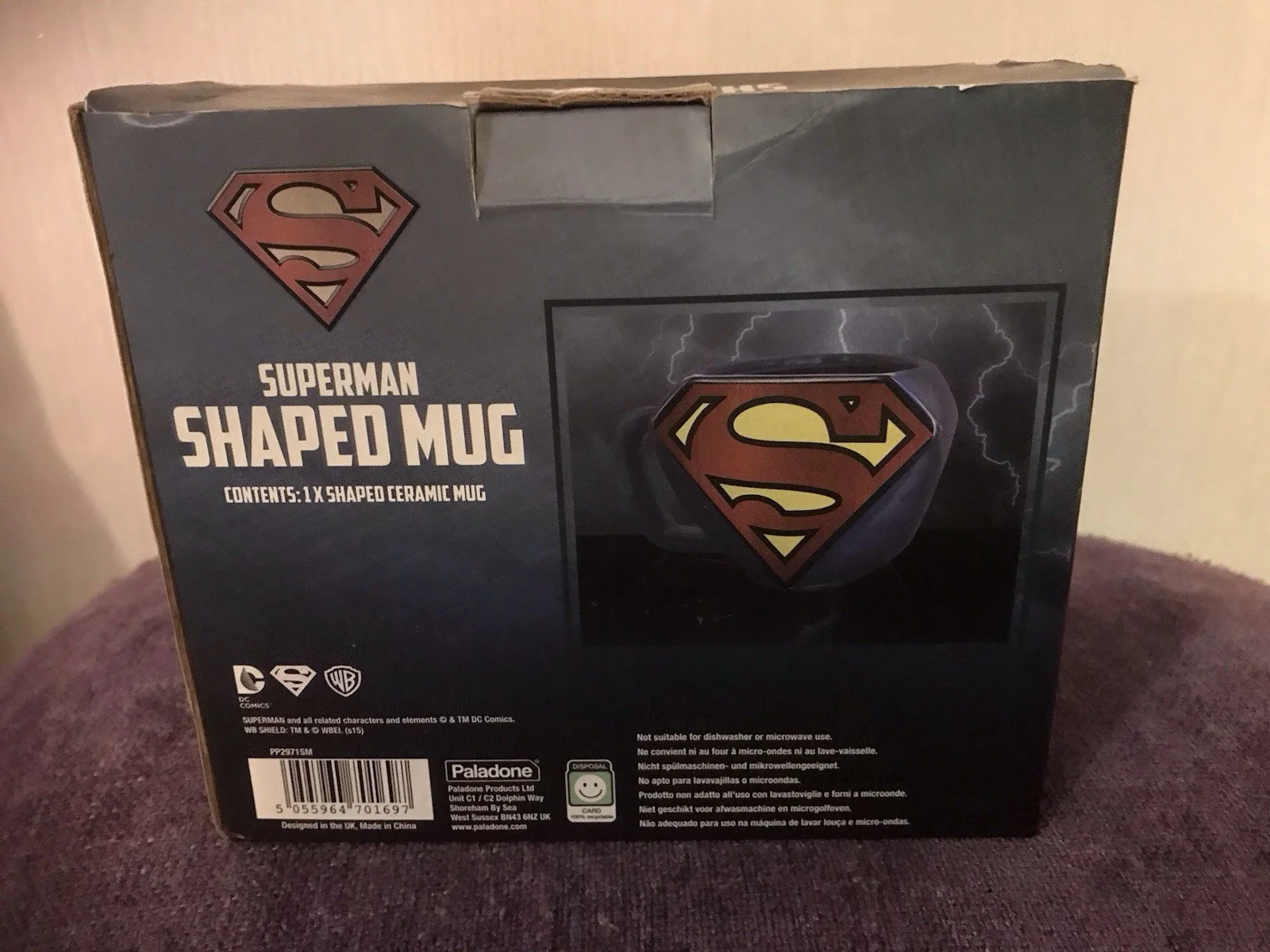 Superman Shaped Coffee Mug New & Still In Original Box, image 2