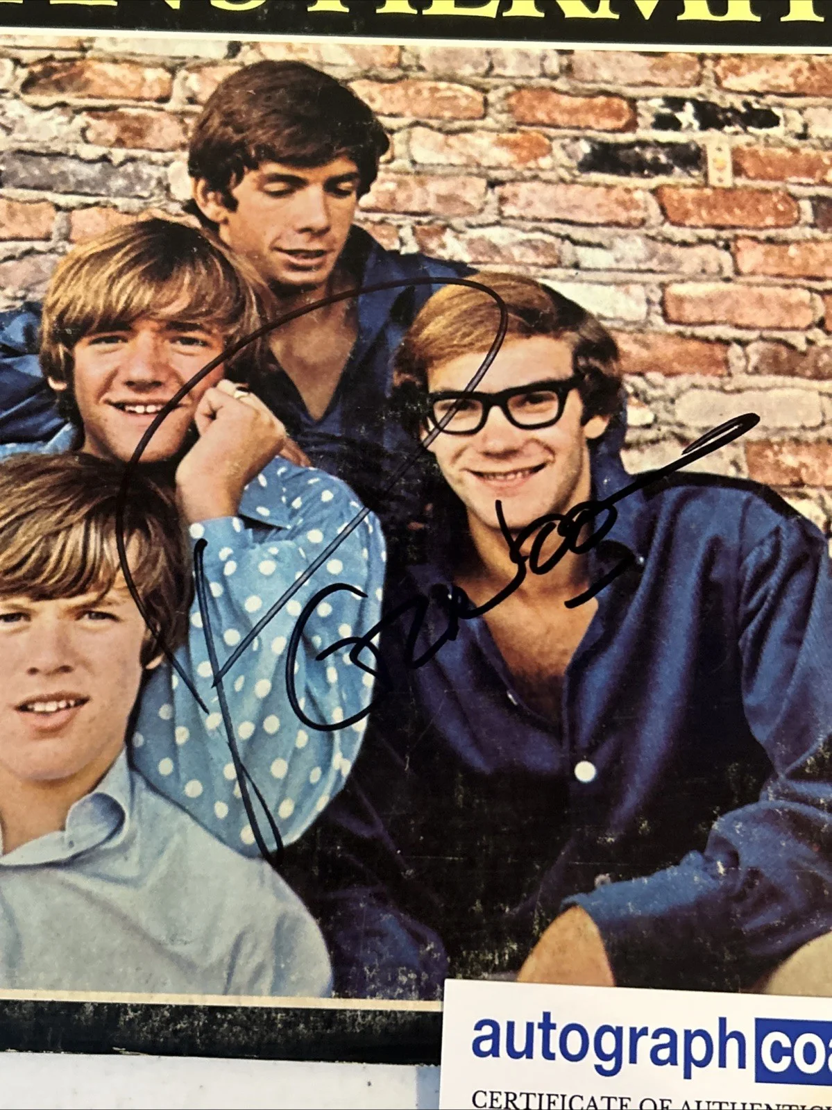 PETER NOONE HERMANS HERMITS SIGNED AUTOGRAPH VINYL ALBUM RECORD ACOA COA, изображение 4