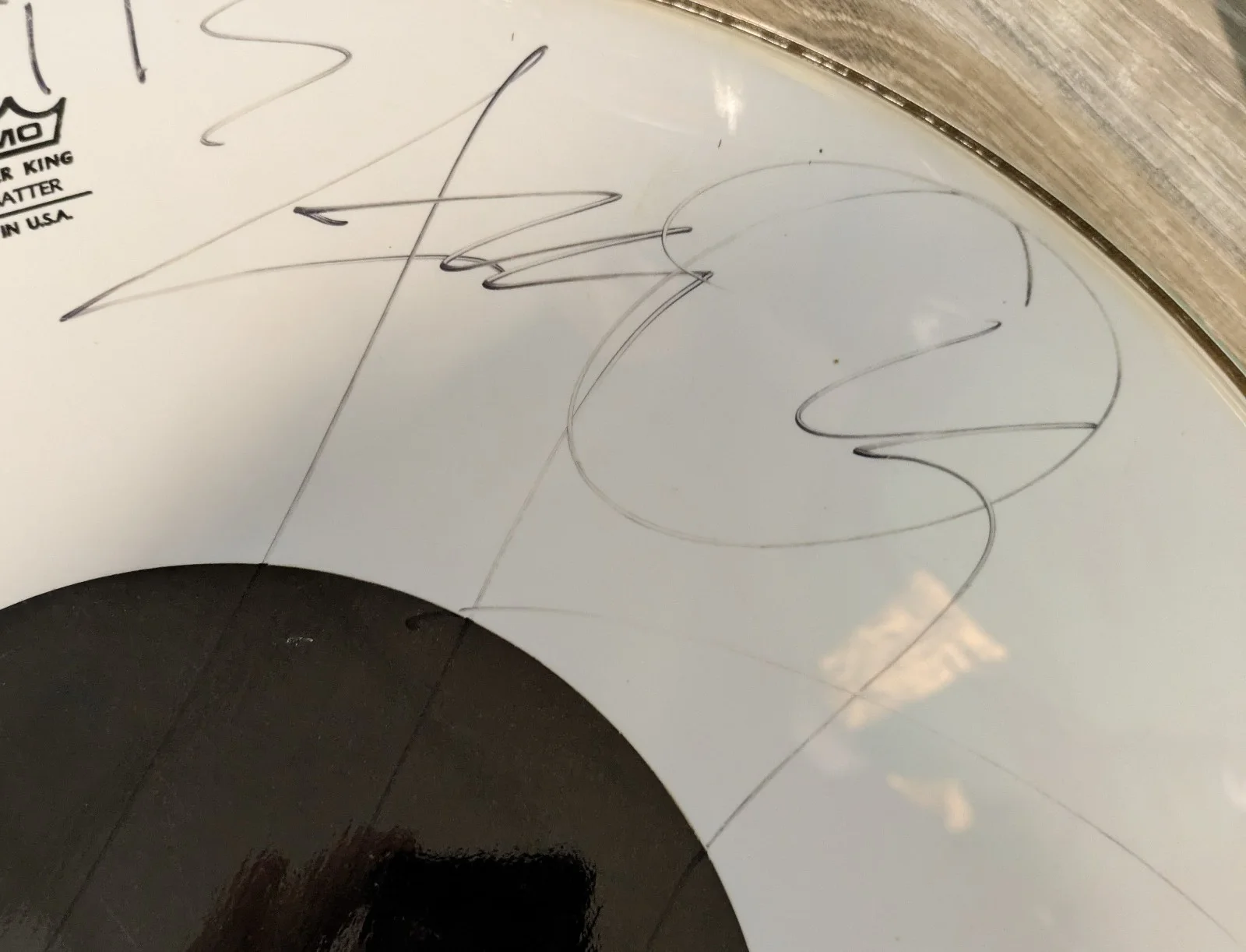 Misfits Remo 18" Drumhead Signed By Jerry Only Dez Cadena Robo Autograph Punk, image 2