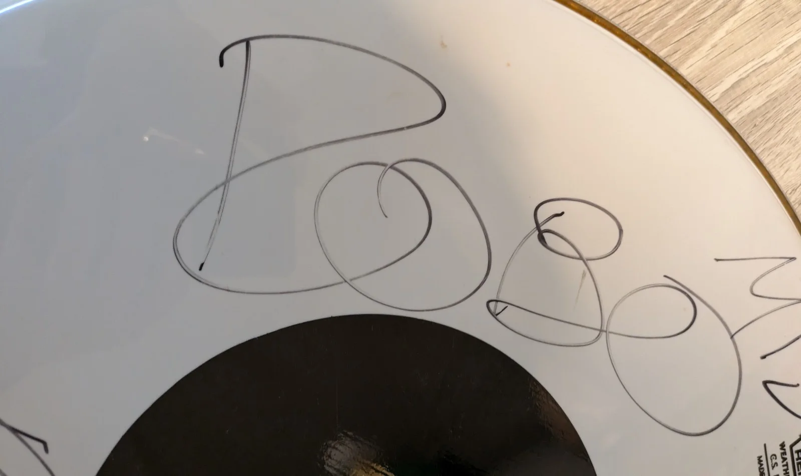 Misfits Remo 18" Drumhead Signed By Jerry Only Dez Cadena Robo Autograph Punk, image 3