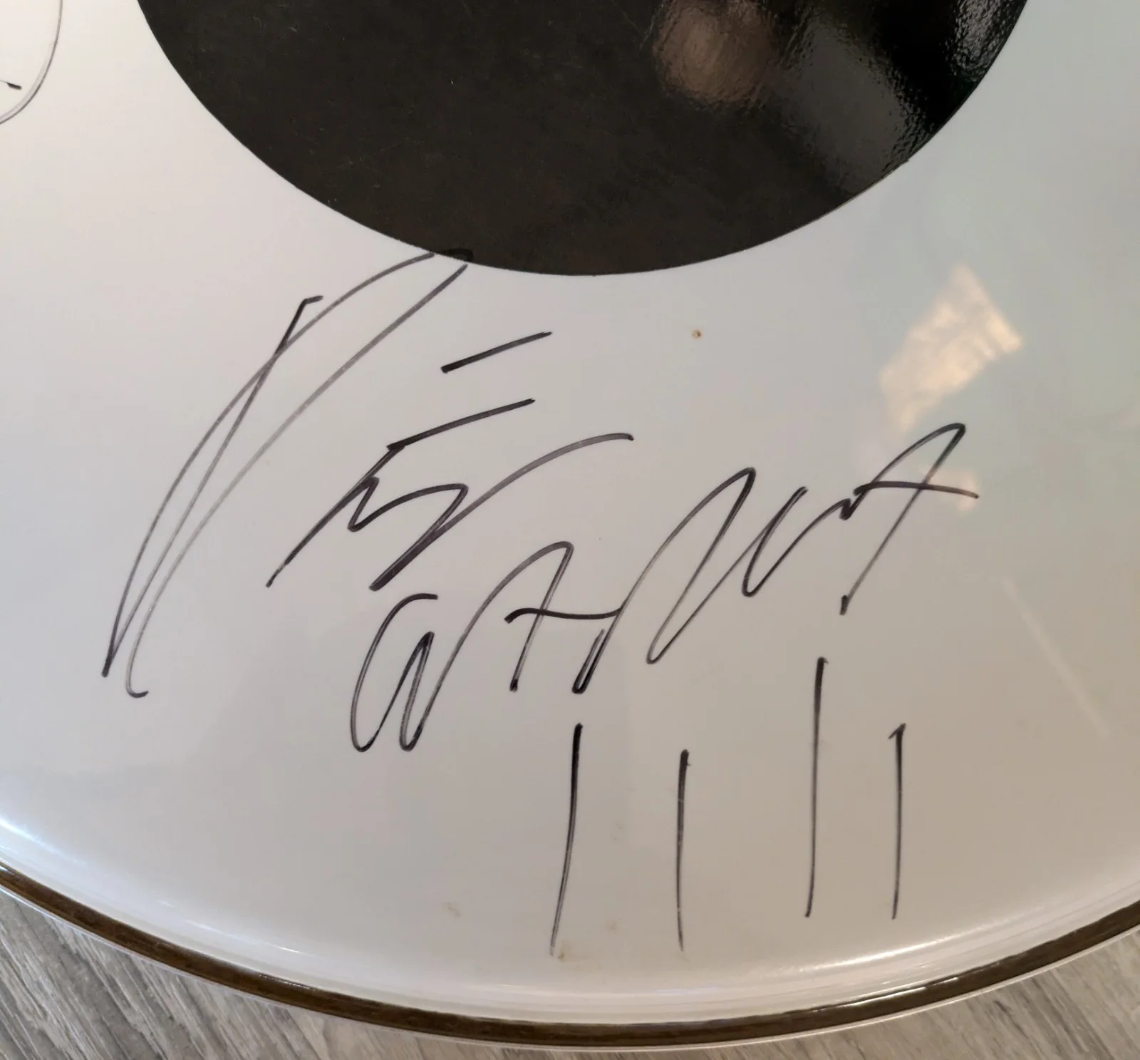 Misfits Remo 18" Drumhead Signed By Jerry Only Dez Cadena Robo Autograph Punk, image 4