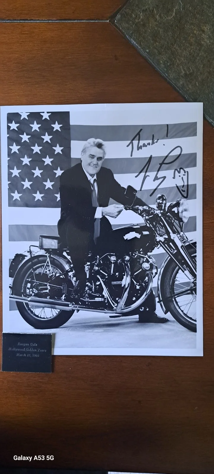 Jay Leno — Jay Leno signed 8x10 photo with source info, image 3