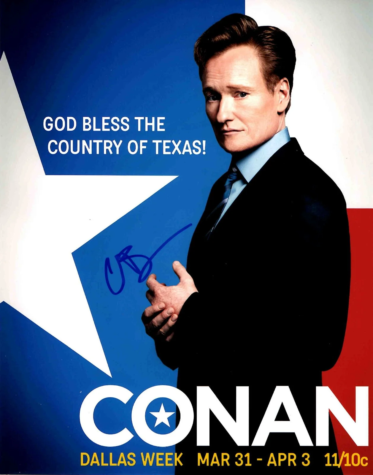 Conan O'brein — Conan O'brien Signed Autograph 11x14 Late Night Comedy with Exact Photo Proof, изображение 3