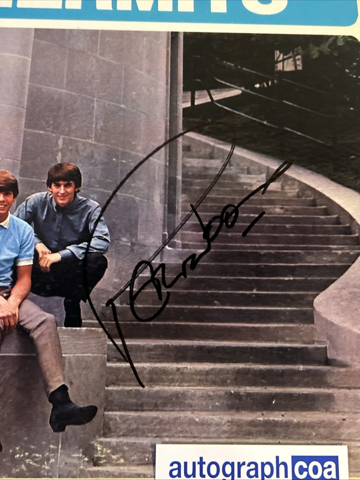 PETER NOONE SIGNED AUTOGRAPH VINYL ALBUM ACOA HERMANS HERMITS BEST OF RECORD, image 3