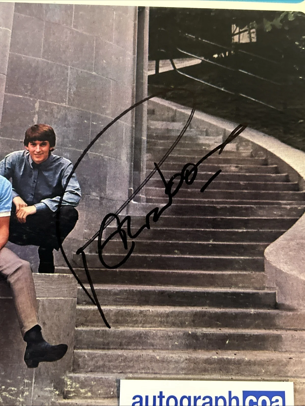 PETER NOONE SIGNED AUTOGRAPH VINYL ALBUM ACOA HERMANS HERMITS BEST OF RECORD, image 4