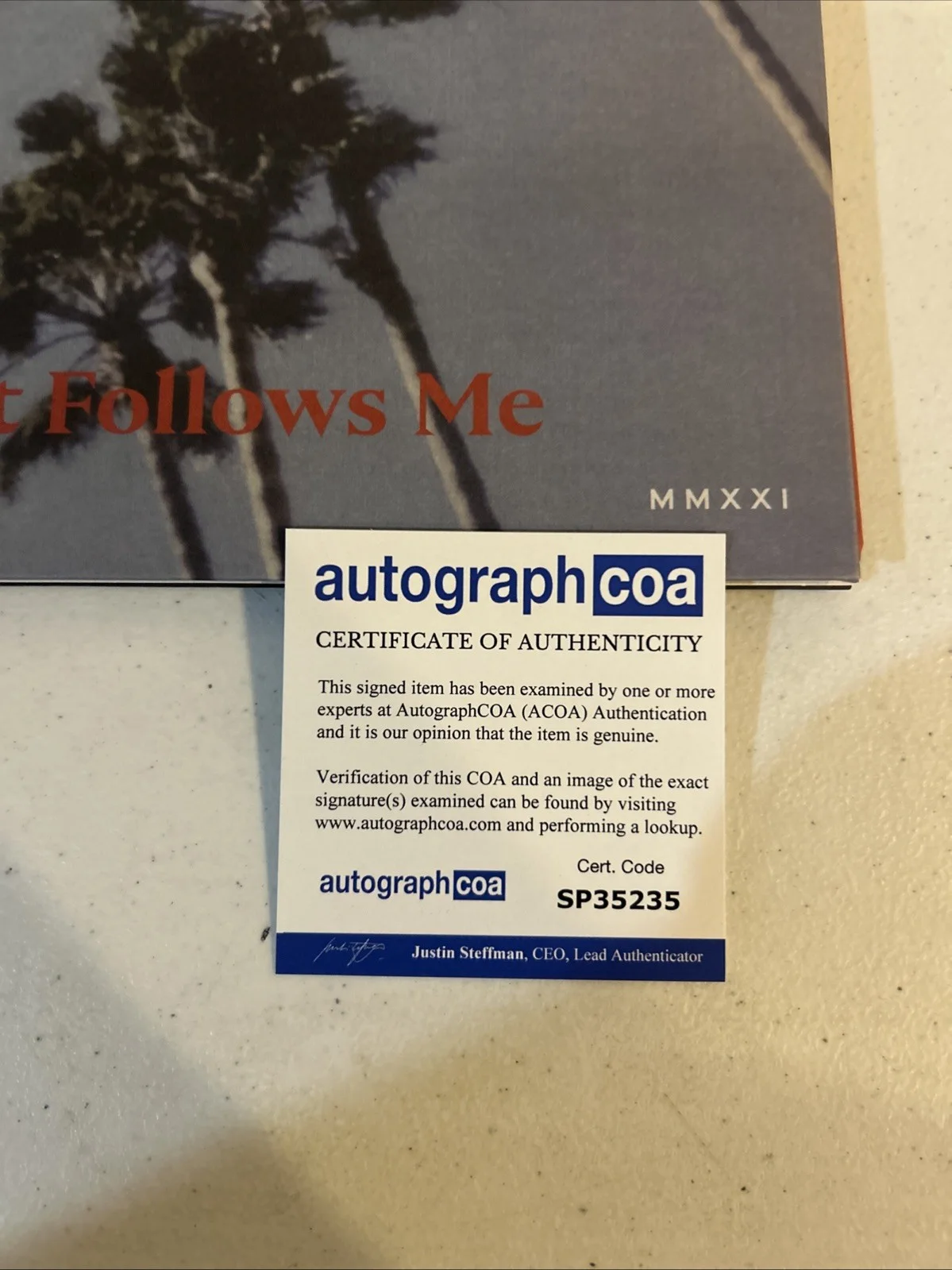 HAWTHORNE HEIGHTS SIGNED AUTOGRAPH VINYL ALBUM ACOA RAIN JUST FOLLOWS ME RECORD, изображение 5