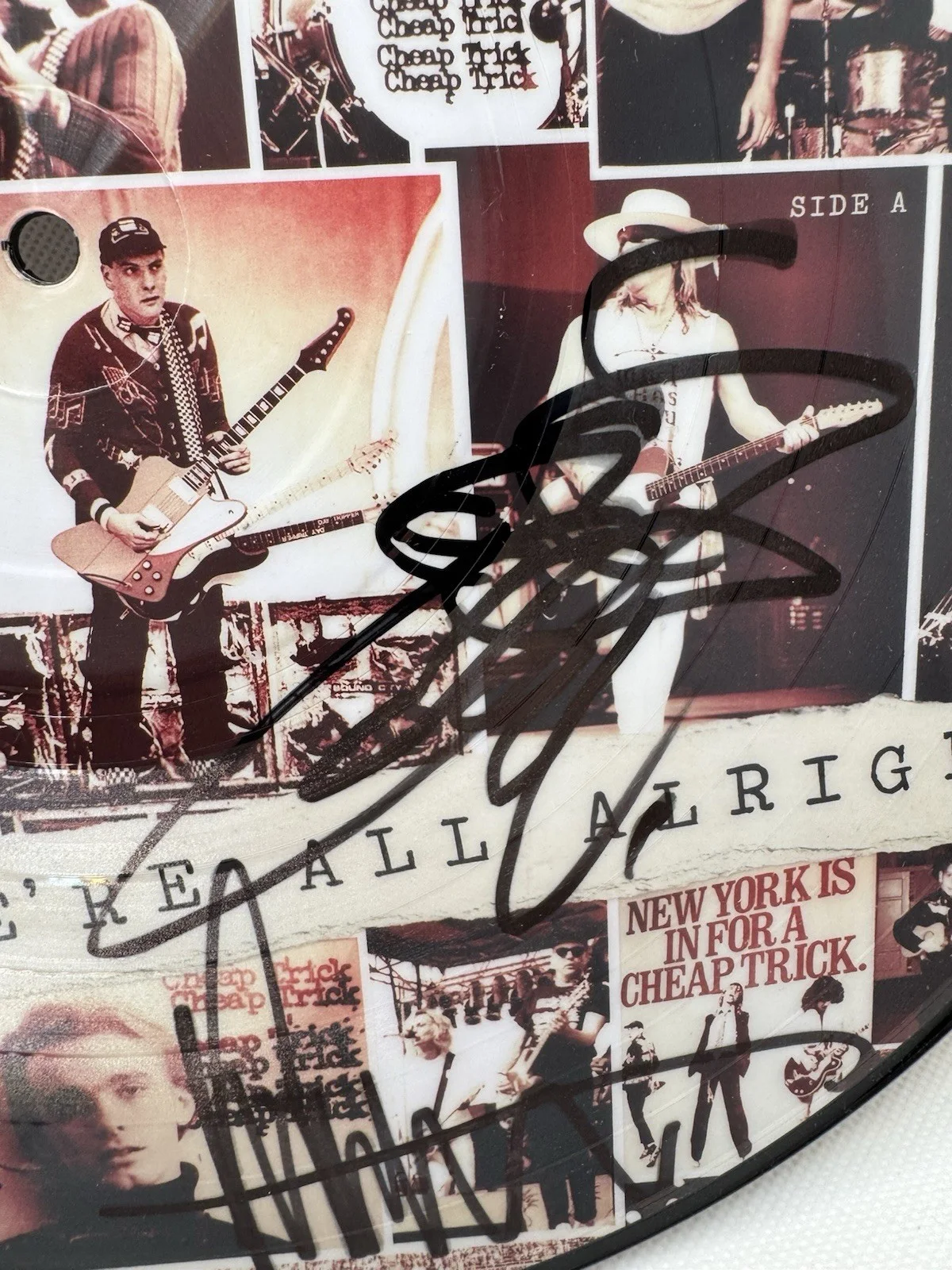 Cheap Trick Signed Vinyl We’re All Alright Picture Disc Autograph PSA/DNA COA, image 4