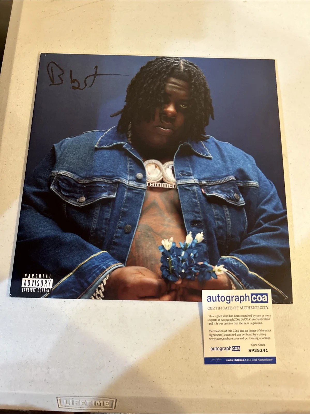 BIGXTHAPLUG SIGNED AUTOGRAPH VINYL ALBUM ACOA I HOPE YOURE HAPPY RECORD RAP, изображение 2