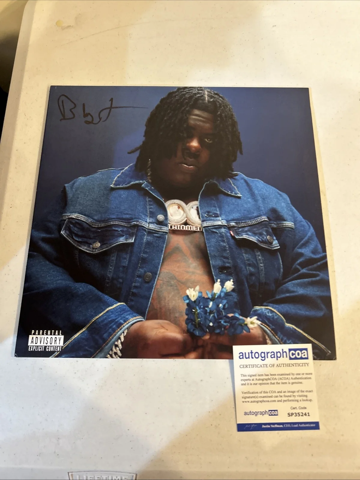 BIGXTHAPLUG SIGNED AUTOGRAPH VINYL ALBUM ACOA I HOPE YOURE HAPPY RECORD RAP, изображение 5