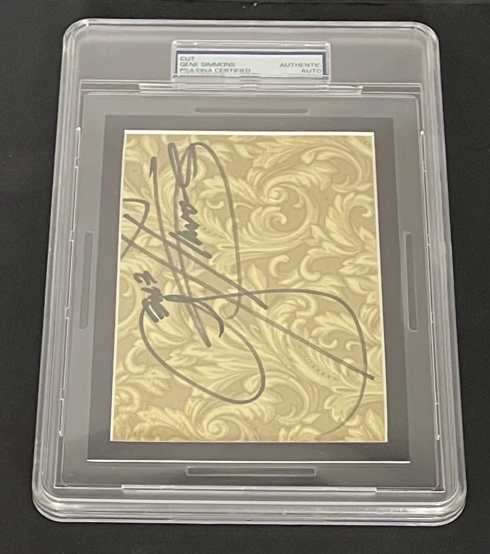 Gene Simmons Kiss PSA/DNA Signed Cut Signature 5x7 Autographed Slabbed, image 4