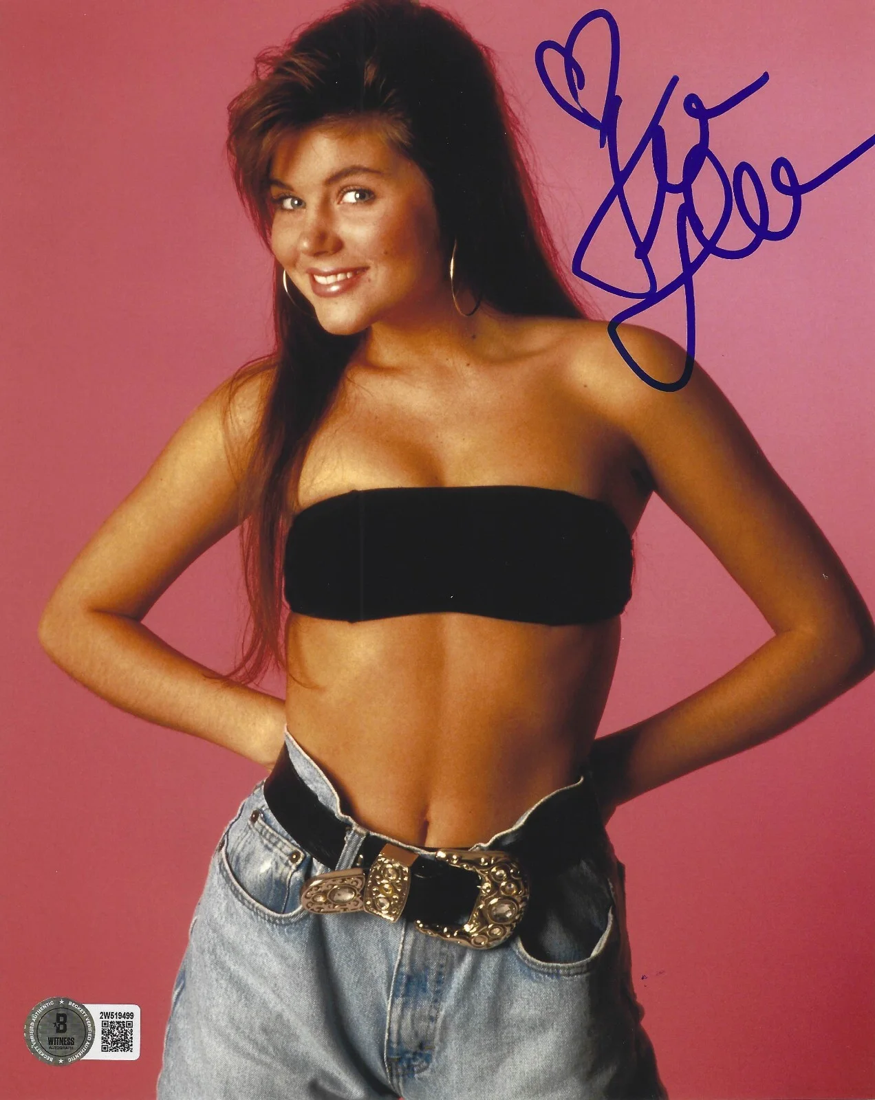 Tiffani Thiessen — Hot Tiffani Thiessen Signed 8x10 Photo Kelly Kapowski Saved by the Bell Beckett