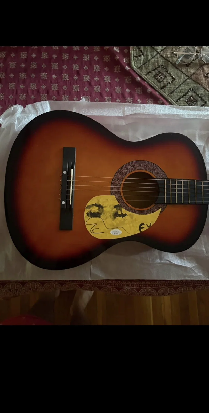 Ed Sheeran autographed signed Custom Acoustic Guitar JSA COA, image 4