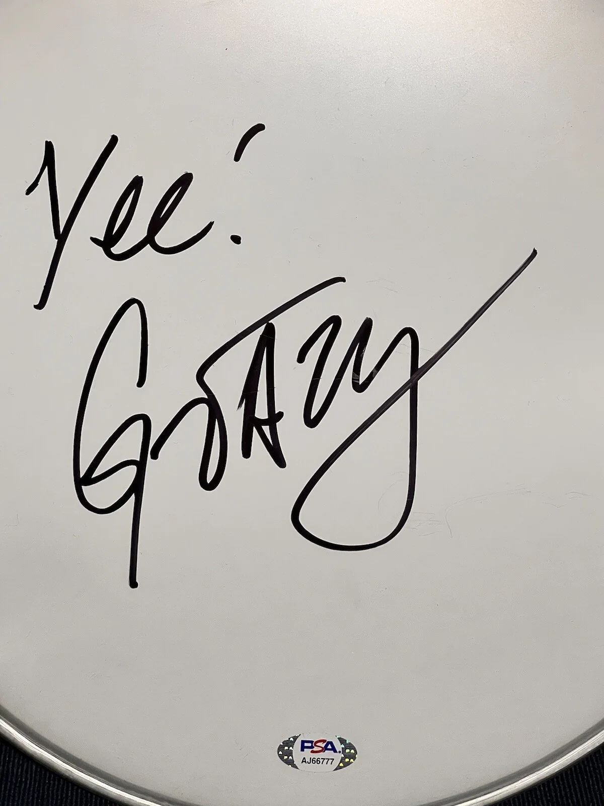 G EAZY SIGNED DRUMHEAD WHEN ITS DARK OUT PSA/DNA CERTIFIED, image 2