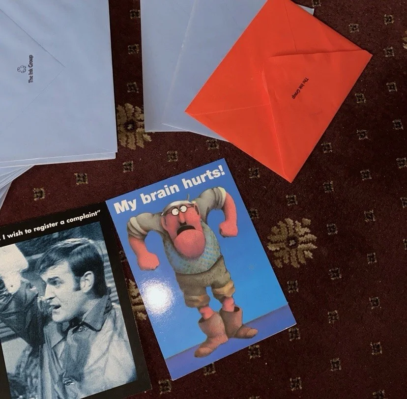 Set 25 x Vintage Monty Python 25th Anniversary “Greeting Cards” - Ink Group 1995, image 3