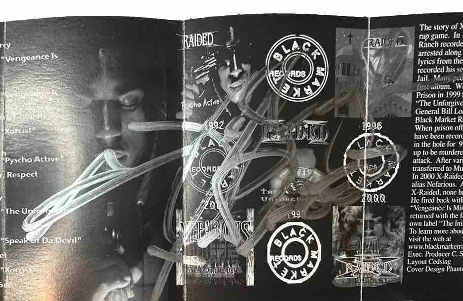 X-Raided X-Ology Best Of Authentic Autographed Cassette Cover Rap G-Funk RARE, изображение 3