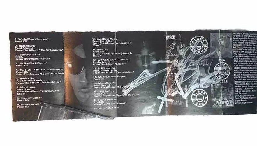 X-Raided X-Ology Best Of Authentic Autographed Cassette Cover Rap G-Funk RARE, изображение 4