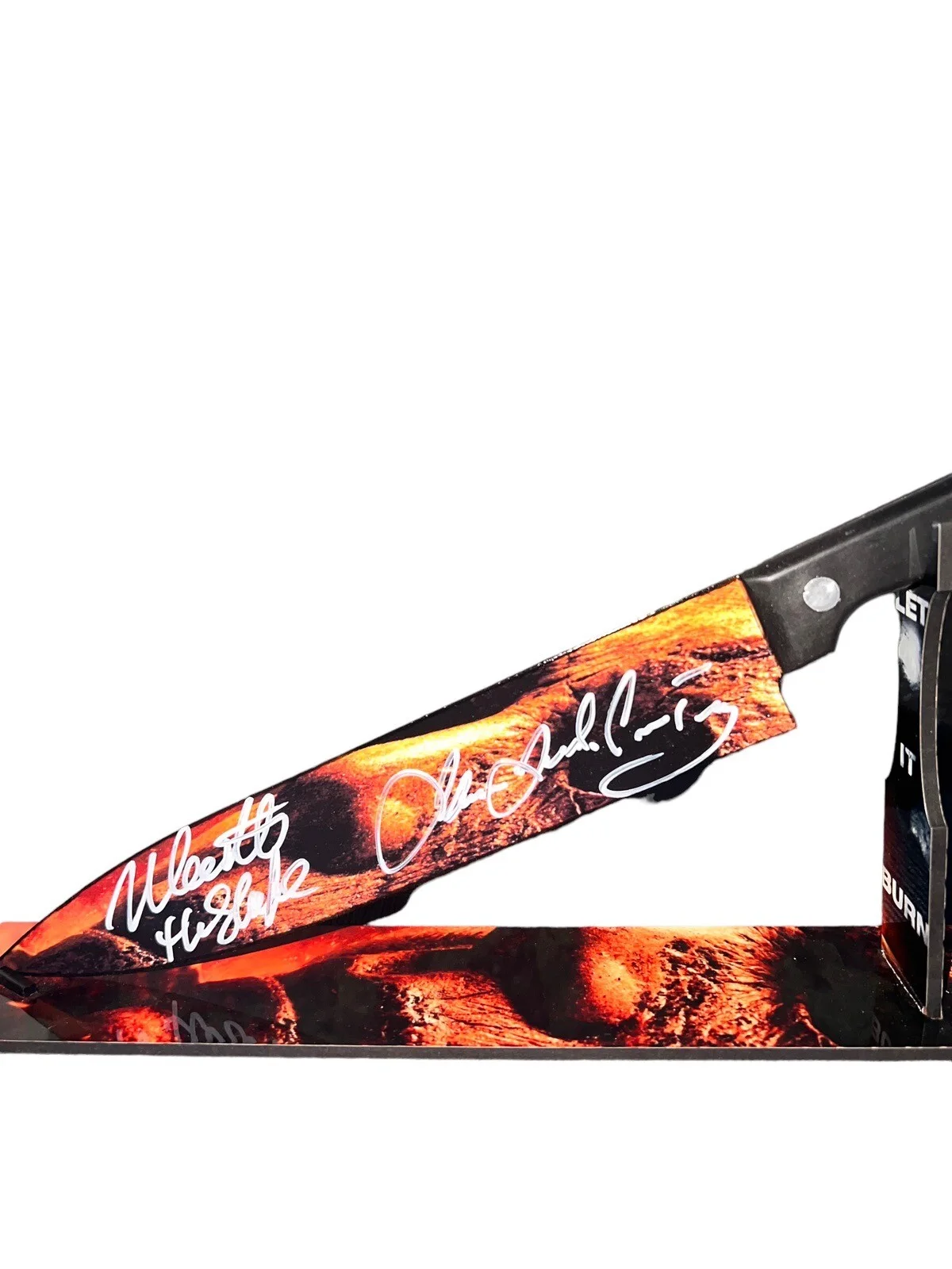 Nick Castle, James Jude Courtney — NICK CASTLE & JAMES JUDE COURTNEY SIGNED HALLOWEEN KNIFE BECKETT WN84930, изображение 2