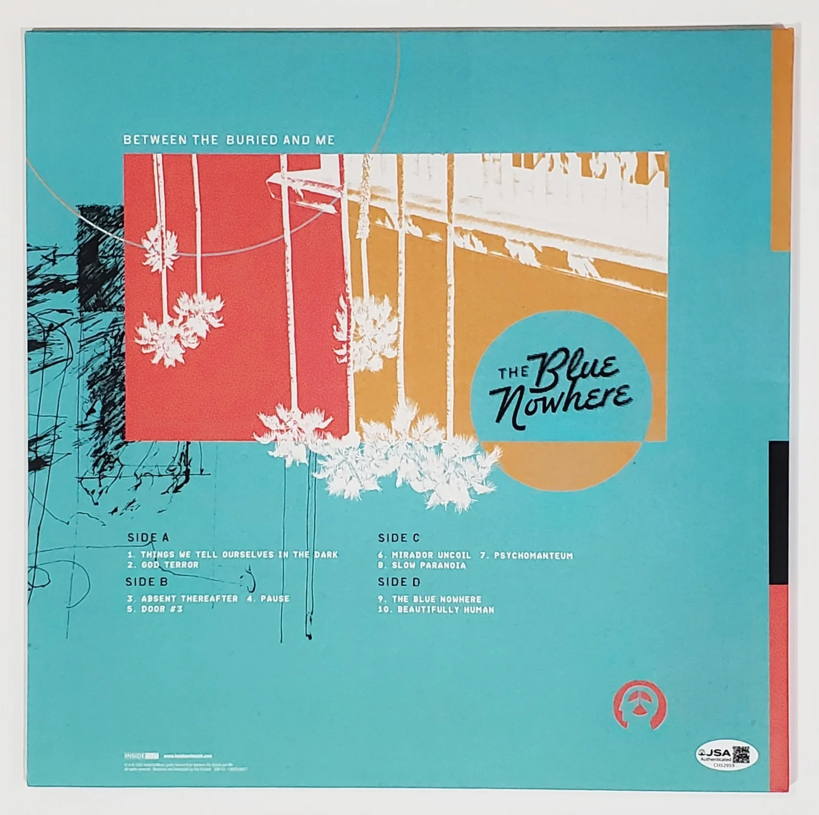 BETWEEN THE BURIED AND ME SIGNED BLUE NOWHERE VINYL LP RECORD ALBUM +JSA CERT, изображение 2