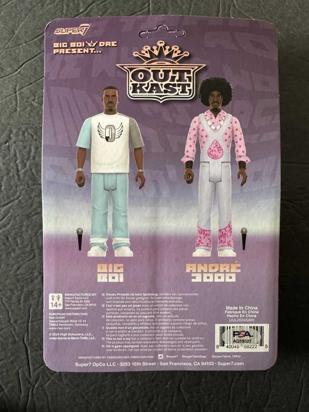 BIG BOI signed Action Figure Toy Super7 RAP Hip Hop OutKast Autograph PSA/DNA, изображение 3