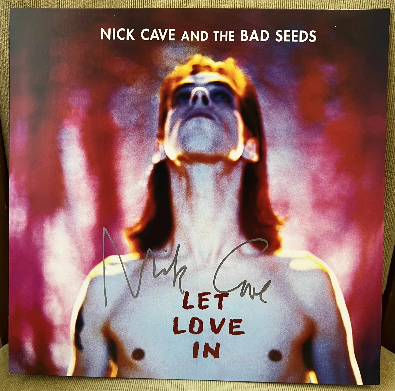 Nick Cave From Let Love In Autographed Vinyl Record Album LP w/COA, image 4