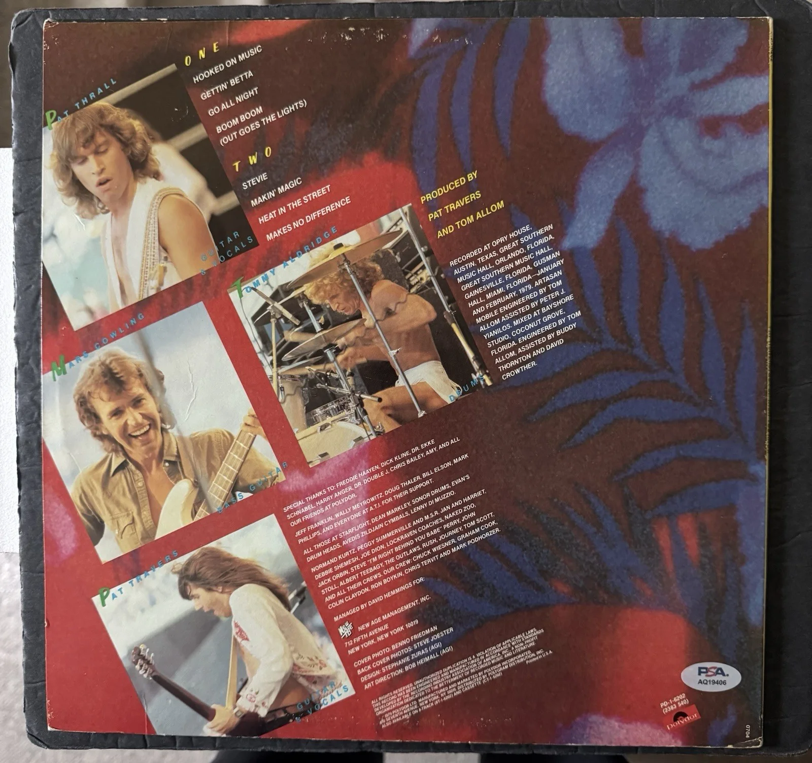 PAT TRAVERS BAND Signed Vinyl Live Go For What You Know Autograph PSA/DNA COA, изображение 2