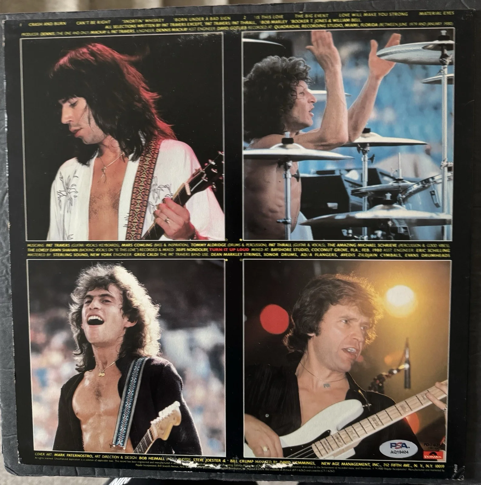 PAT TRAVERS BAND Signed Vinyl Crash And Burn Autograph Record PSA/DNA COA Album, image 2