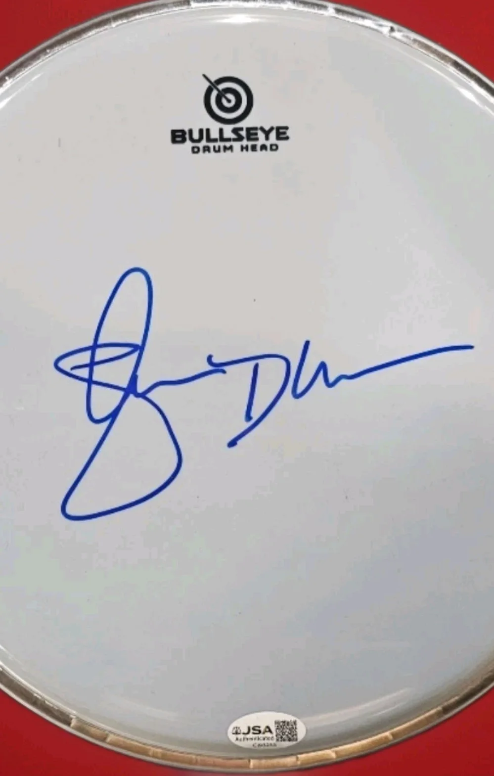 💥SHAWN DROVER signed / autographed MEGADETH DRUMMER JSA COA DRUMHEAD 12', image 2